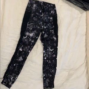 lululemon pants with crisscross mesh sides